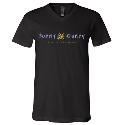 Sunny Gunny Is My Happy Place Colorado Gifts V-Neck T-Shirt