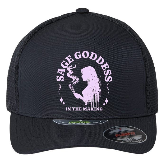 Sage Goddess In The Making Spiritual Energy Holistic Vibes Flexfit Unipanel Trucker Cap