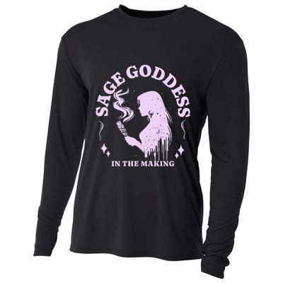Sage Goddess In The Making Spiritual Energy Holistic Vibes Cooling Performance Long Sleeve Crew