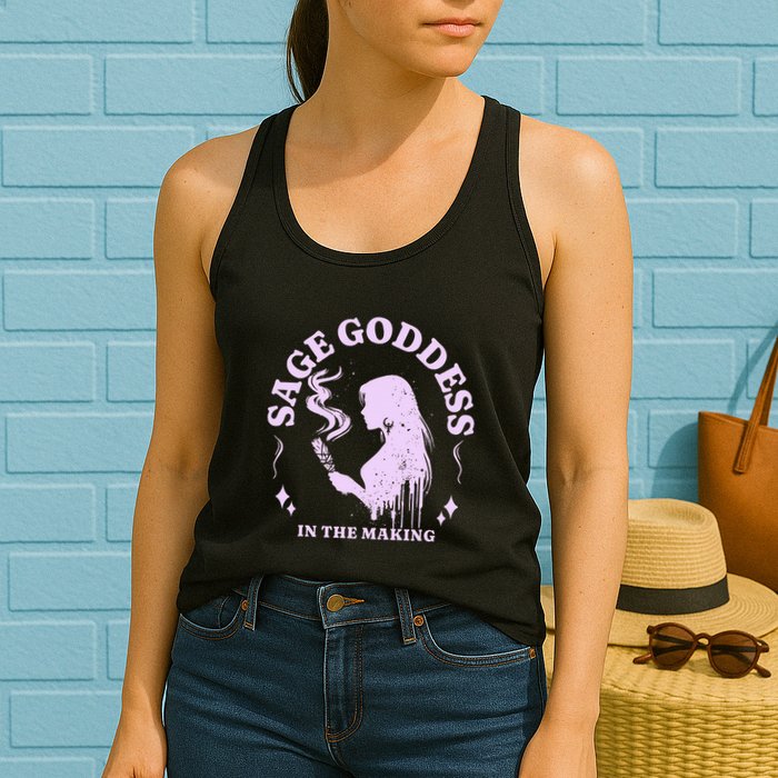 Sage Goddess In The Making Spiritual Energy Holistic Vibes Womens Tank Top