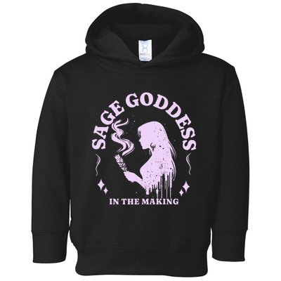 Sage Goddess In The Making Spiritual Energy Holistic Vibes Toddler Hoodie