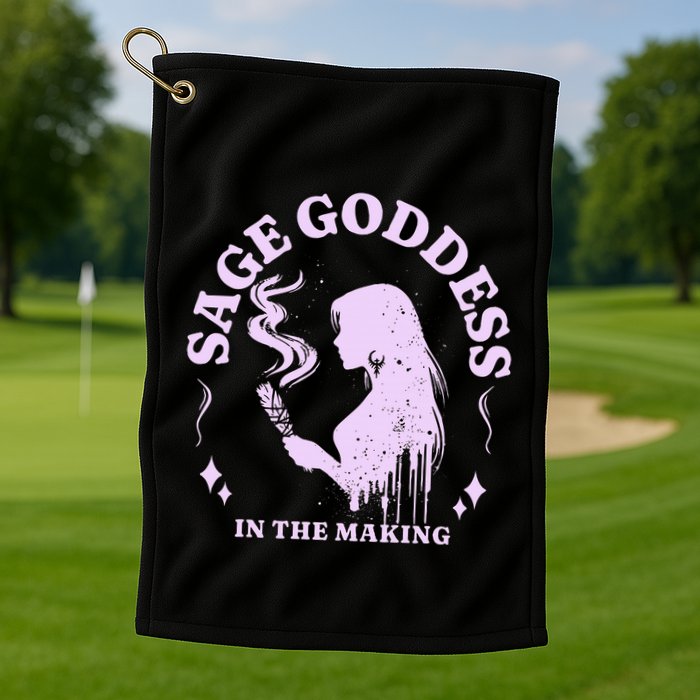 Sage Goddess In The Making Spiritual Energy Holistic Vibes Golf Towel
