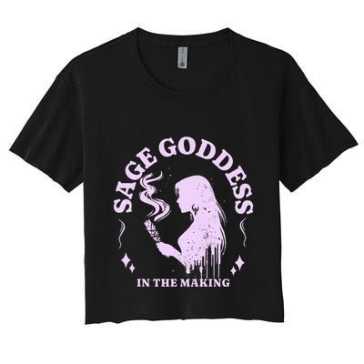 Sage Goddess In The Making Spiritual Energy Holistic Vibes Crop Top
