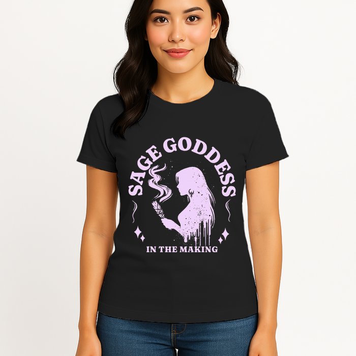 Sage Goddess In The Making Spiritual Energy Holistic Vibes Womens T-Shirt