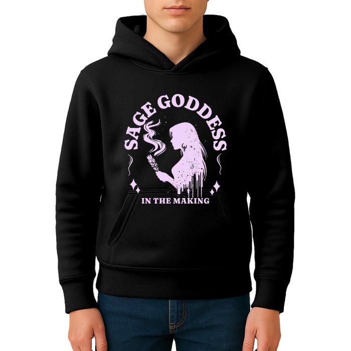 Sage Goddess In The Making Spiritual Energy Holistic Vibes Kids Hoodie