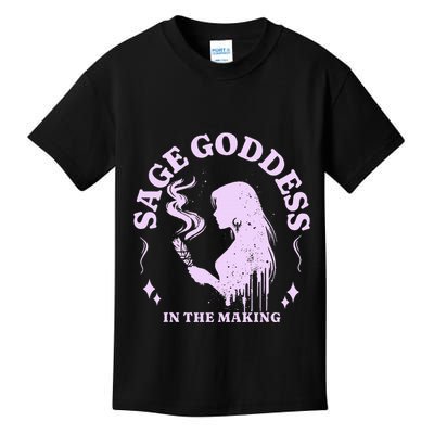 Sage Goddess In The Making Spiritual Energy Holistic Vibes Kids T-Shirt