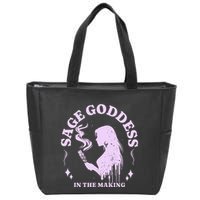 Sage Goddess In The Making Spiritual Energy Holistic Vibes Zip Tote Bag