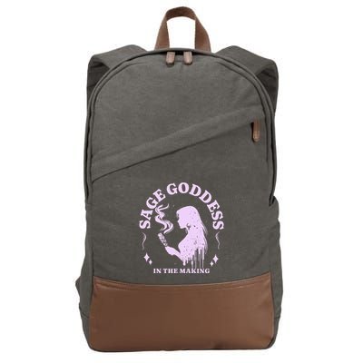 Sage Goddess In The Making Spiritual Energy Holistic Vibes Cotton Canvas Backpack