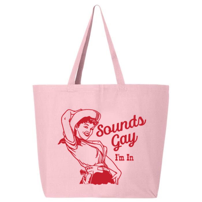 Sounds Gay IM In Retro Lgbt 80s Pride 25L Jumbo Tote