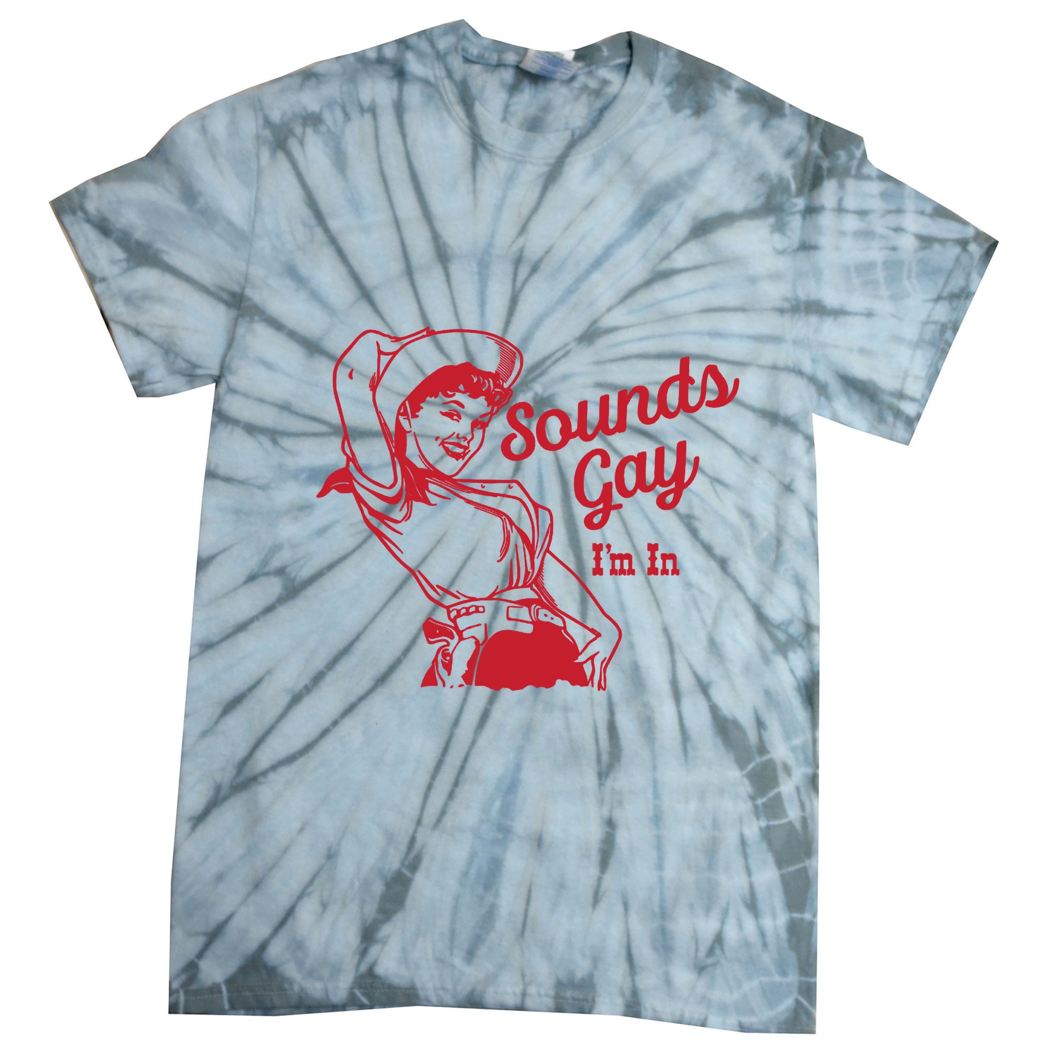 Sounds Gay IM In Retro Lgbt 80s Pride Tie-Dye T-Shirt