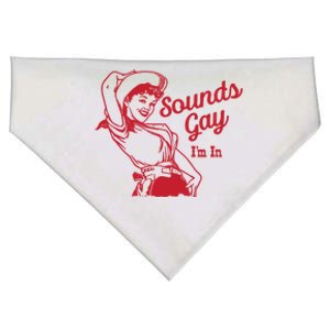 Sounds Gay IM In Retro Lgbt 80s Pride USA-Made Doggie Bandana