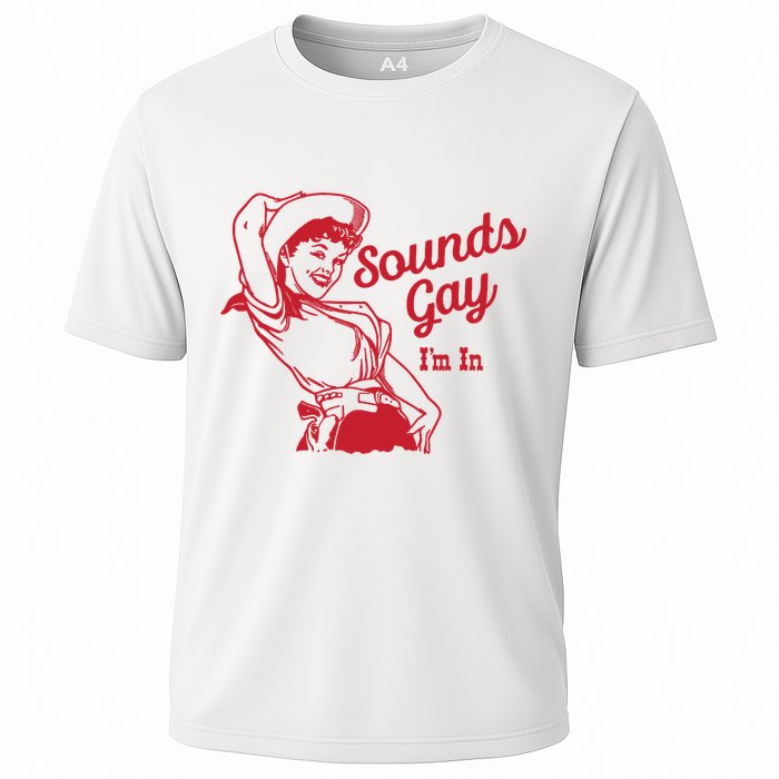 Sounds Gay IM In Retro Lgbt 80s Pride Cooling Performance Crew T-Shirt