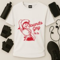Sounds Gay IM In Retro Lgbt 80s Pride Cooling Performance Crew T-Shirt