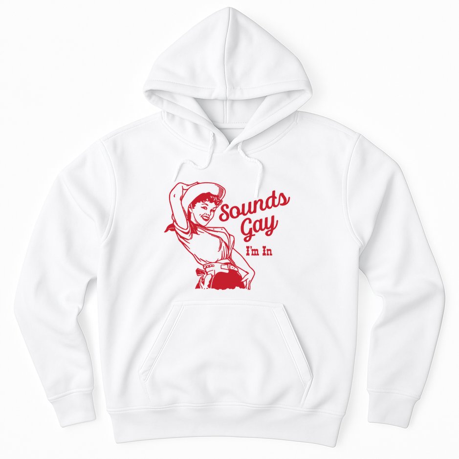 Sounds Gay IM In Retro Lgbt 80s Pride Hoodie