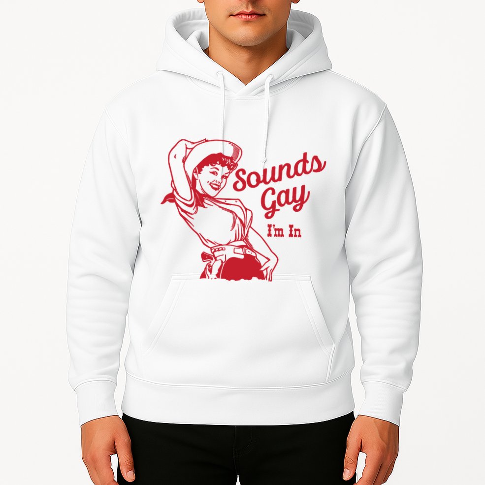 Sounds Gay IM In Retro Lgbt 80s Pride Hoodie