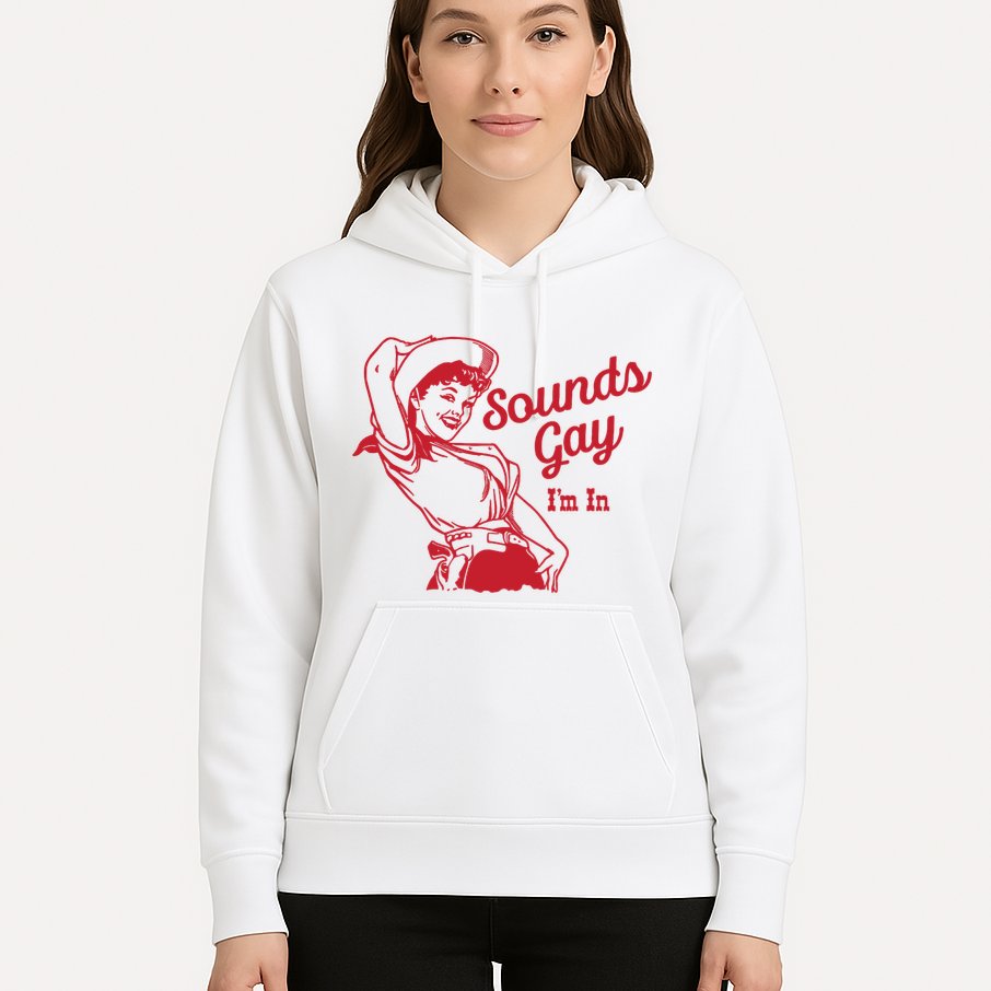 Sounds Gay IM In Retro Lgbt 80s Pride Hoodie