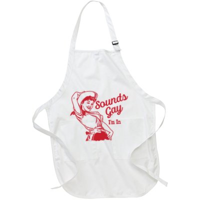 Sounds Gay IM In Retro Lgbt 80s Pride Apron