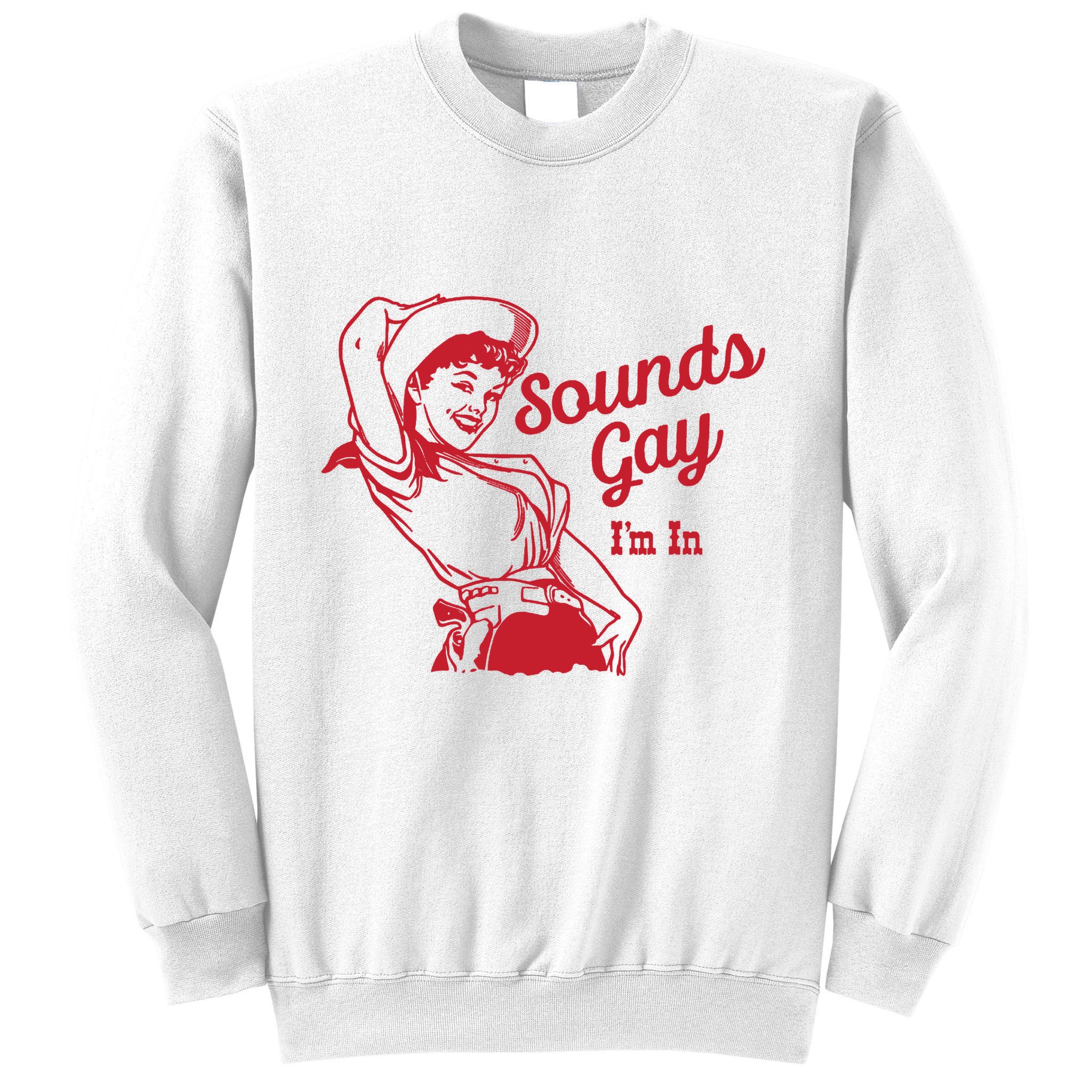 Sounds Gay IM In Retro Lgbt 80s Pride Sweatshirt
