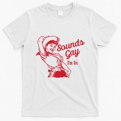Sounds Gay IM In Retro Lgbt 80s Pride T-Shirt