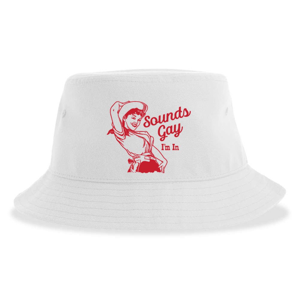 Sounds Gay IM In Retro Lgbt 80s Pride Sustainable Bucket Hat