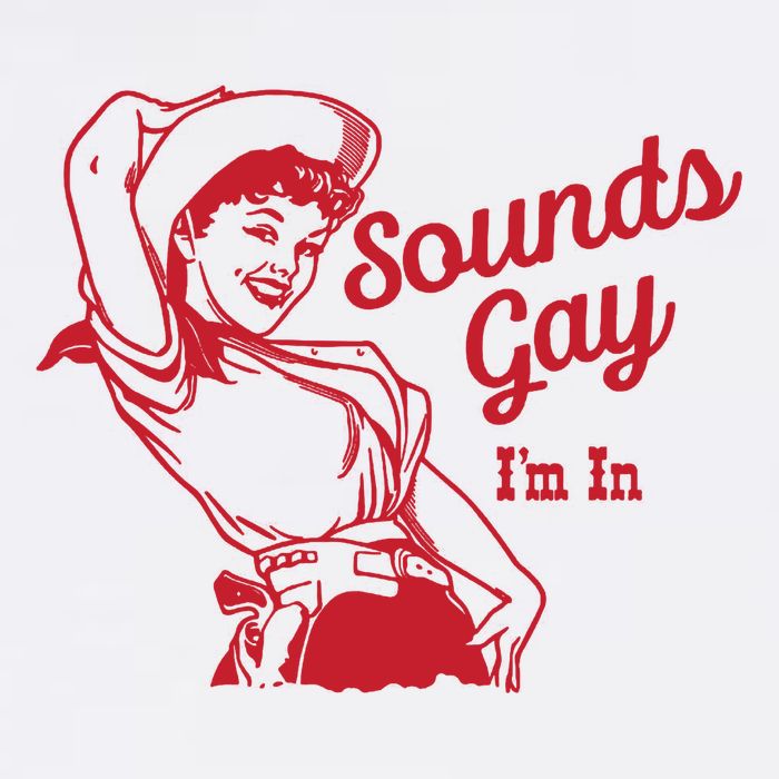 Sounds Gay IM In Retro Lgbt 80s Pride Button