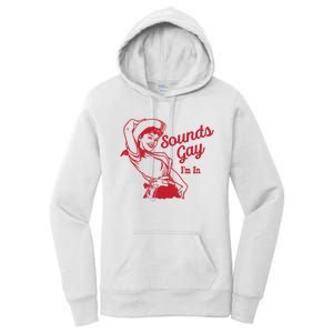 Sounds Gay IM In Retro Lgbt 80s Pride Women's Pullover Hoodie