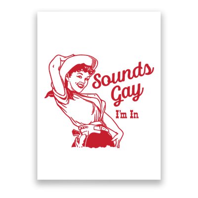 Sounds Gay IM In Retro Lgbt 80s Pride Poster