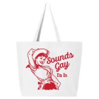 Sounds Gay IM In Retro Lgbt 80s Pride 25L Jumbo Tote