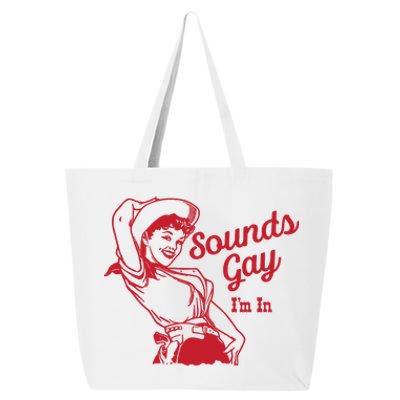 Sounds Gay IM In Retro Lgbt 80s Pride 25L Jumbo Tote