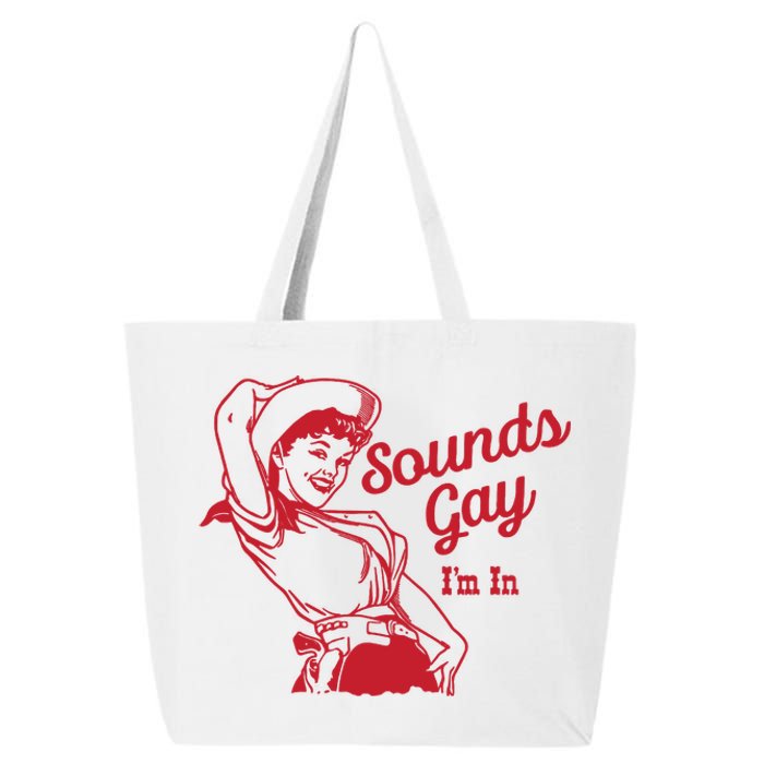 Sounds Gay IM In Retro Lgbt 80s Pride 25L Jumbo Tote