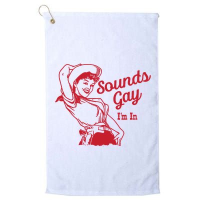 Sounds Gay IM In Retro Lgbt 80s Pride Golf Towel