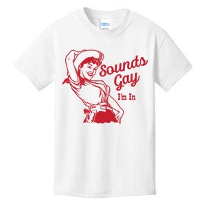 Sounds Gay IM In Retro Lgbt 80s Pride Kids T-Shirt