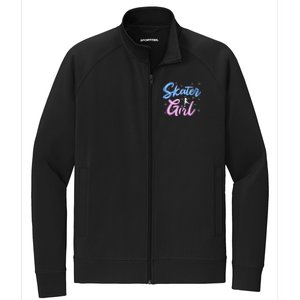 Skater Girl Ice Skating Stretch Full-Zip Cadet Jacket