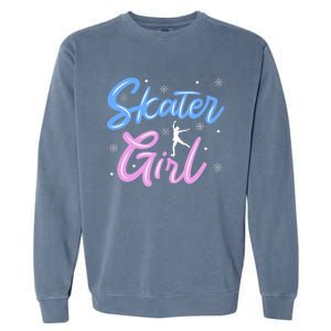 Skater Girl Ice Skating Garment-Dyed Sweatshirt