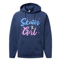 Skater Girl Ice Skating Performance Fleece Hoodie