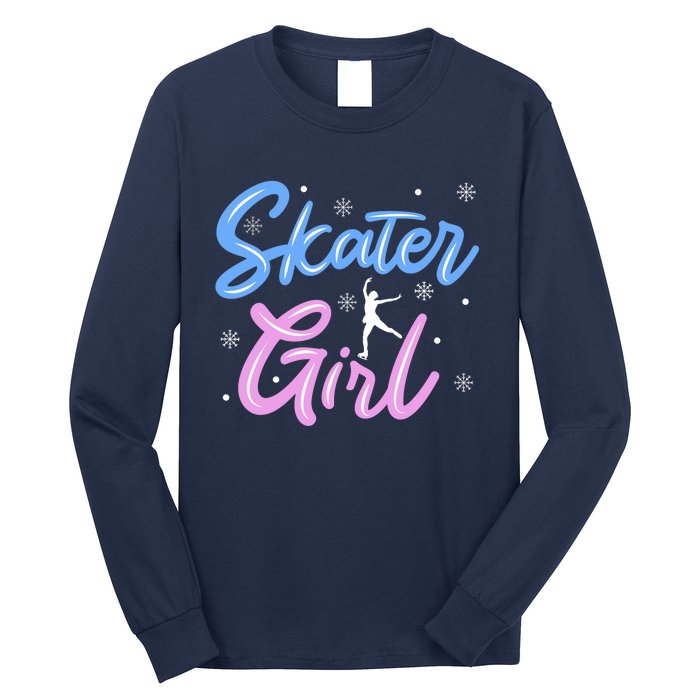 Skater Girl Ice Skating Long Sleeve Shirt