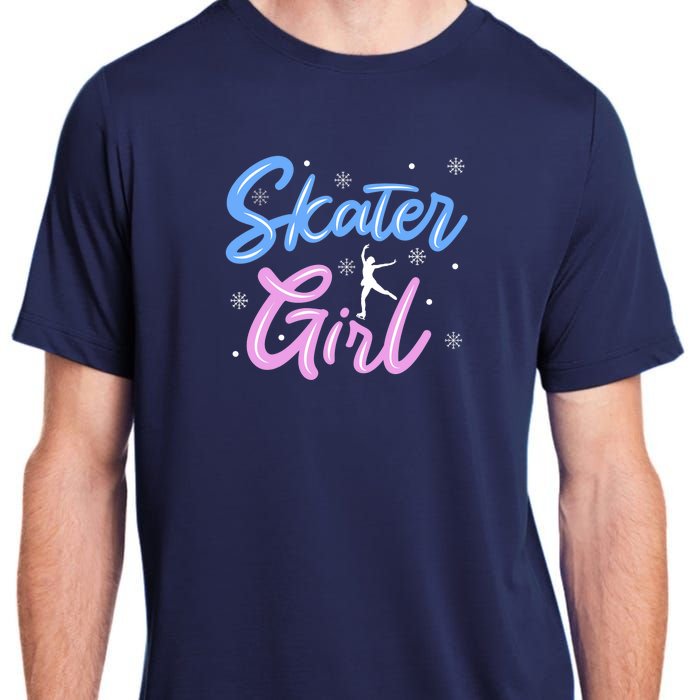 Skater Girl Ice Skating Adult ChromaSoft Performance T-Shirt