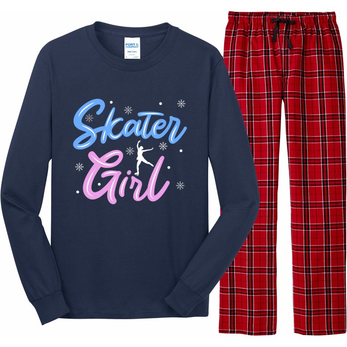 Skater Girl Ice Skating Long Sleeve Pajama Set