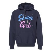 Skater Girl Ice Skating Premium Hoodie