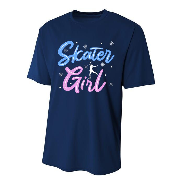 Skater Girl Ice Skating Performance Sprint T-Shirt