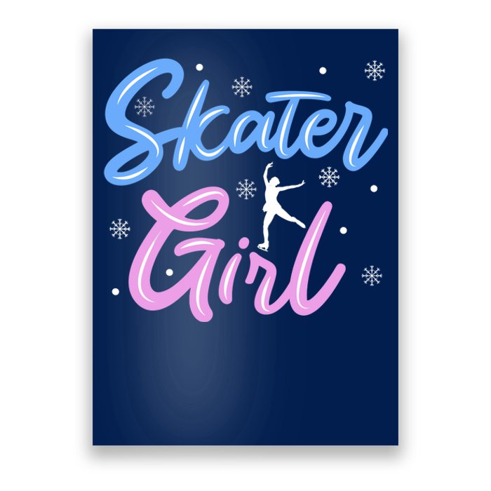 Skater Girl Ice Skating Poster