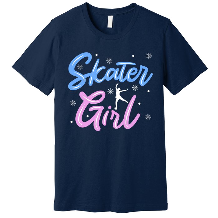 Skater Girl Ice Skating Premium T-Shirt