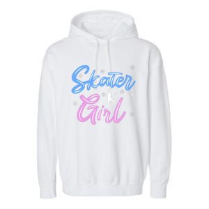 Skater Girl Ice Skating Garment-Dyed Fleece Hoodie