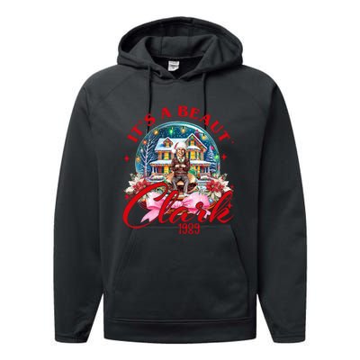 Snow Globe It’S A Beaut Clark 1989 Snow Globe Christmas Clark Griswold Performance Fleece Hoodie