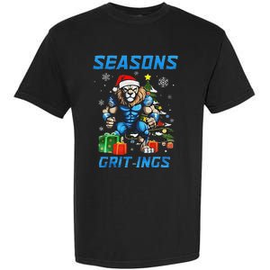 Seasons Grit Ings Lions Christmas Funny Christmas 2024 Garment-Dyed Heavyweight T-Shirt