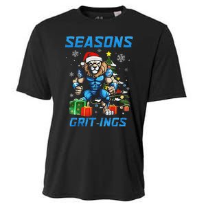 Seasons Grit Ings Lions Christmas Funny Christmas 2024 Cooling Performance Crew T-Shirt