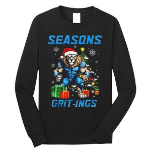 Seasons Grit Ings Lions Christmas Funny Christmas 2024 Long Sleeve Shirt