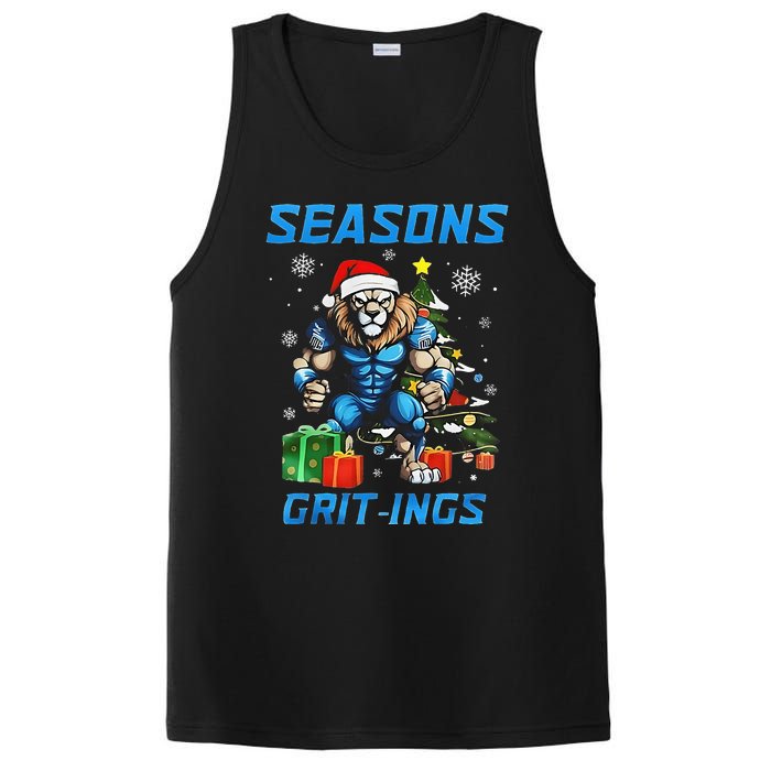 Seasons Grit Ings Lions Christmas Funny Christmas 2024 PosiCharge Competitor Tank