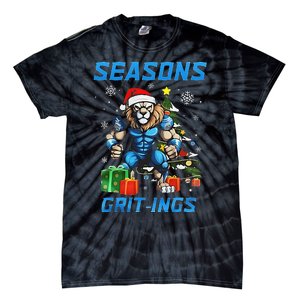 Seasons Grit Ings Lions Christmas Funny Christmas 2024 Tie-Dye T-Shirt