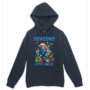 Seasons Grit Ings Lions Christmas Funny Christmas 2024 Urban Pullover Hoodie